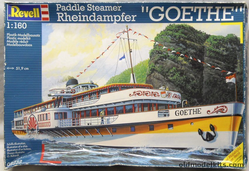 Revell 1/160 Paddle Steamer Goethe, 05232 plastic model kit